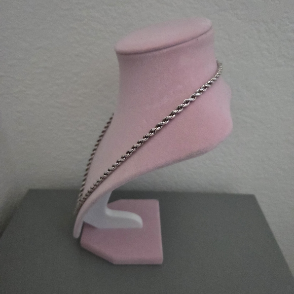 Sterling Silver Twisted Rope Design Necklace Southwestern Classic - Picture 5 of 11